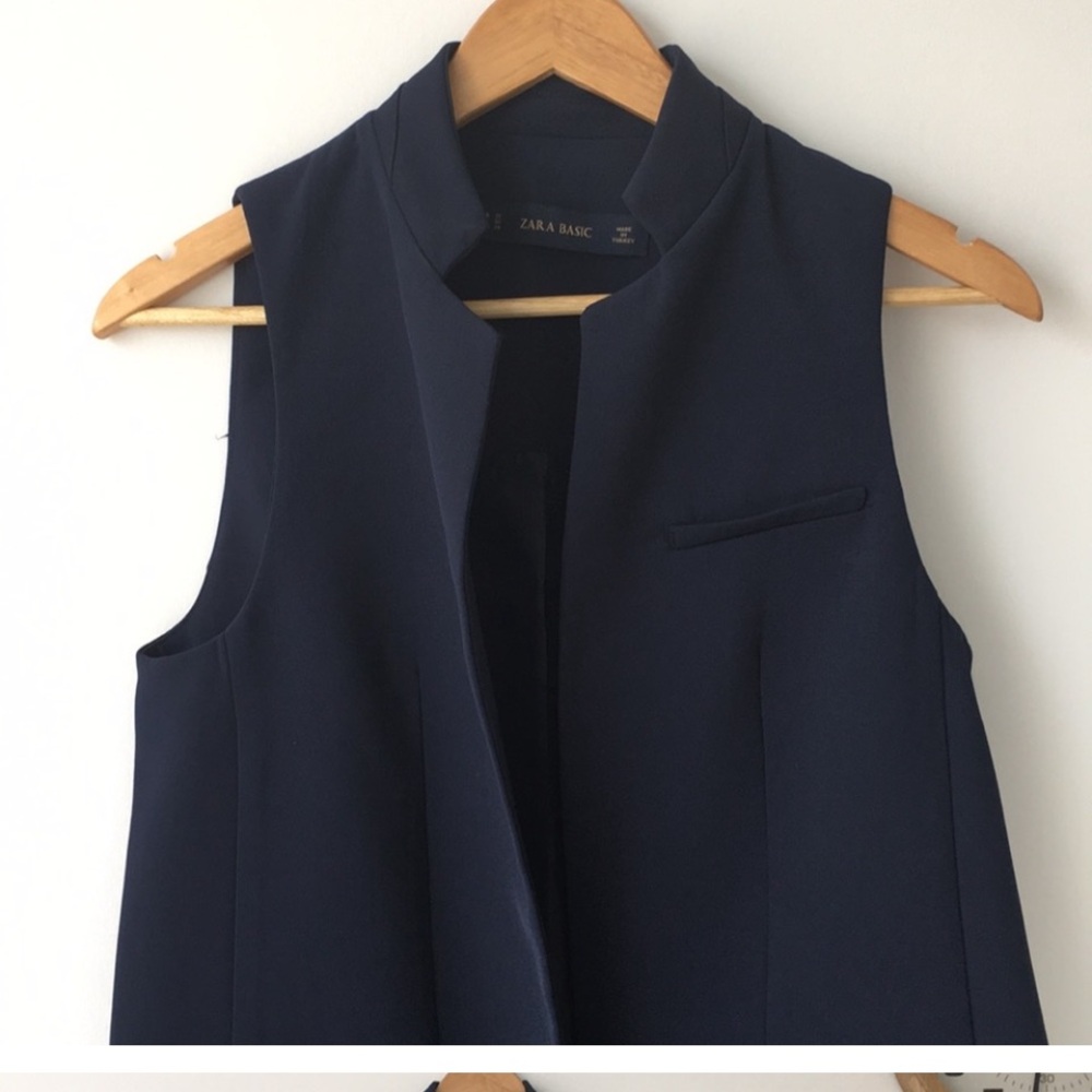 Zara Navy Midi vest